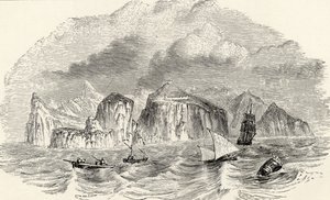 チャールズダーウィン（1809-82）による「ジャーナルオブリサーチズ」のイラスト、ロンドン1890年発行